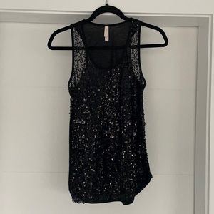 EUC black sequin tank. Size medium